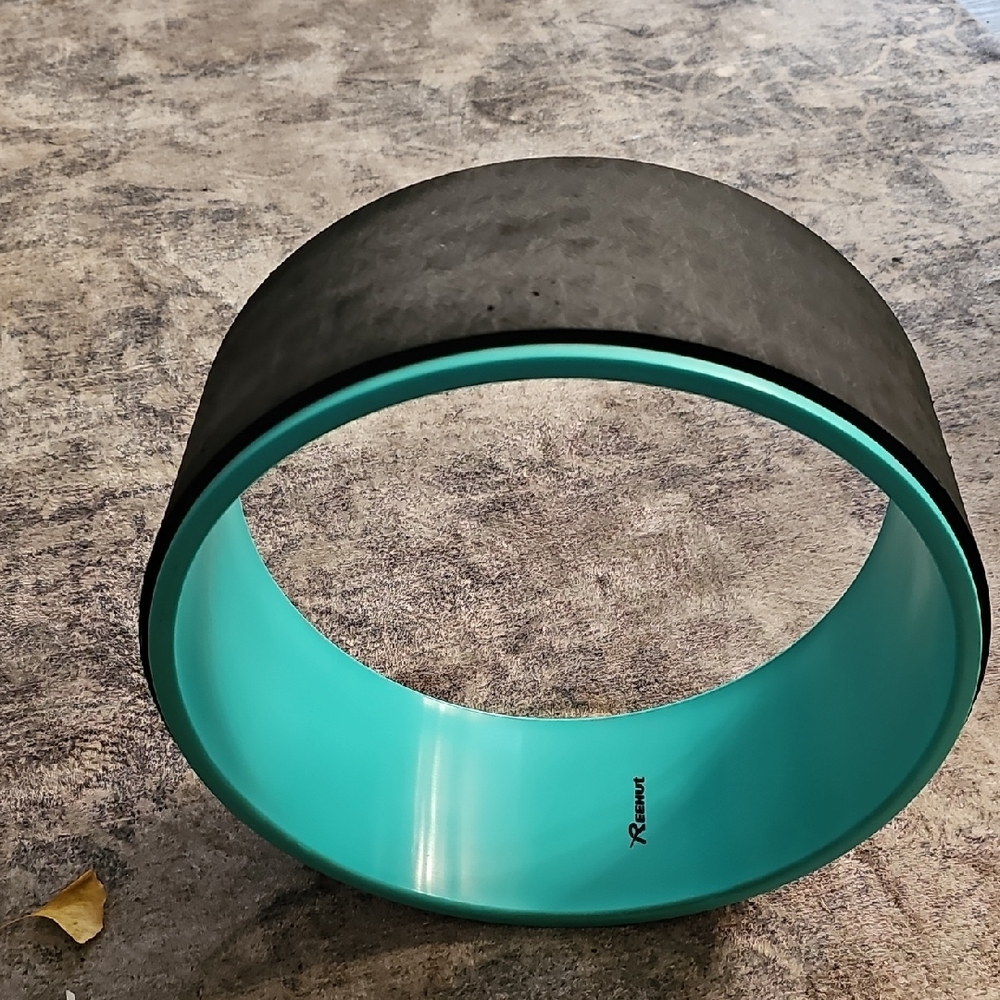 Black and Teal Yoga Wheel